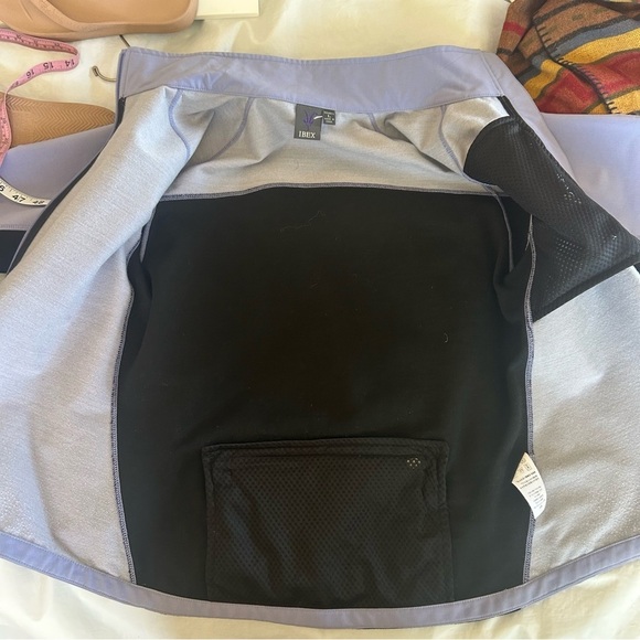 IBEX Merino Wool WindBlock Purple Jacket Size L - Picture 7 of 10